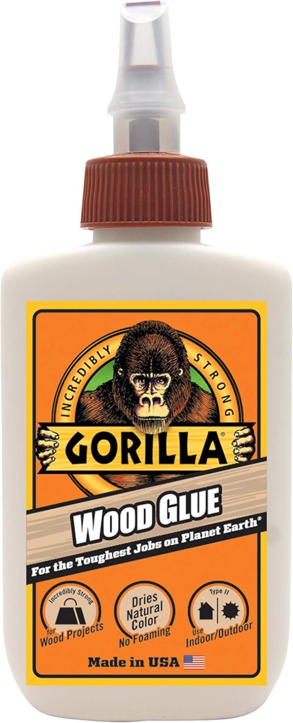 Gorilla Wood Glue; 4 Ounce Bottle; Natural Wood Color; (Pack of 2) - Image 2